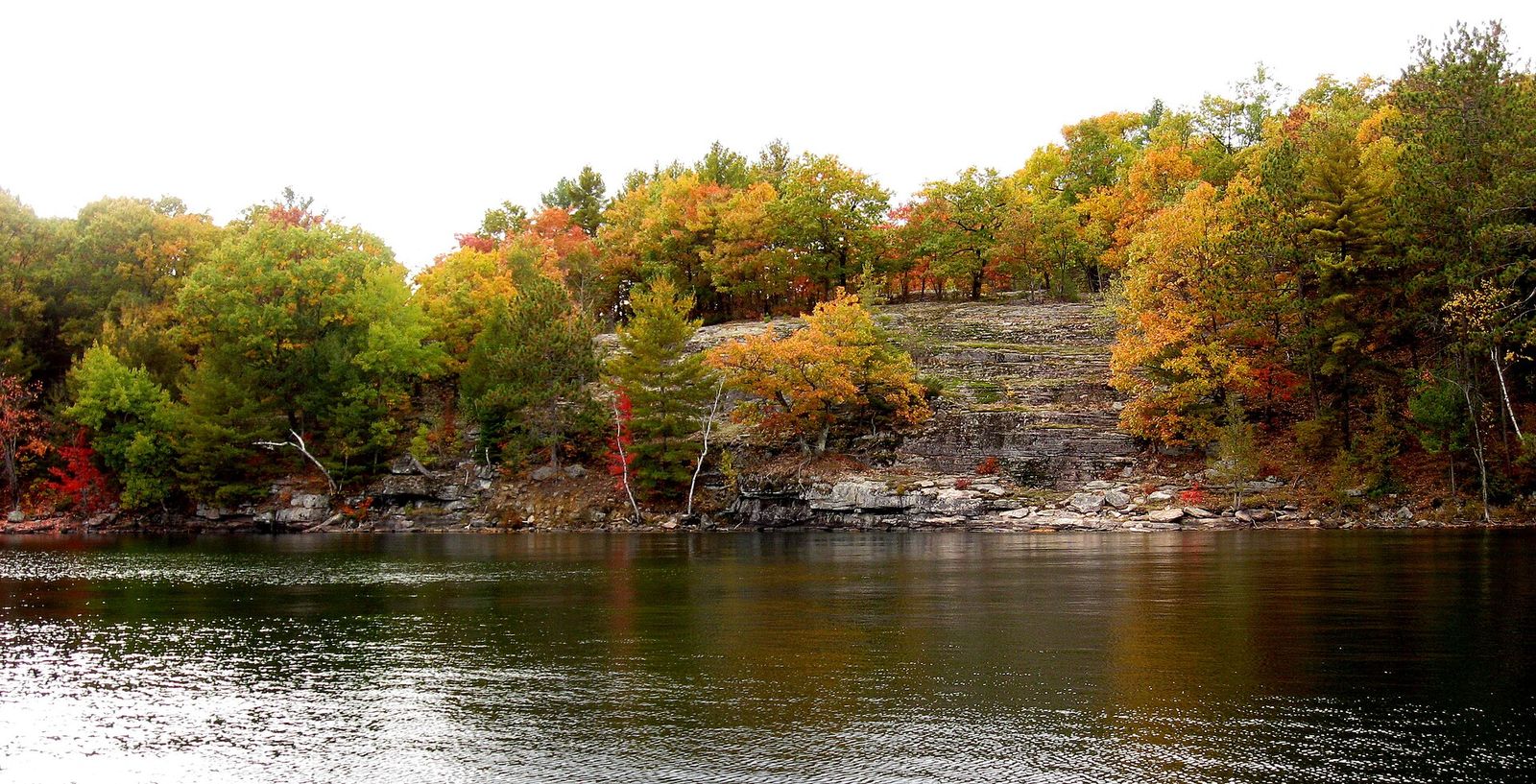 Exposed rock of the Canadian Shield